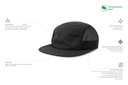 Czapka z płaskim daszkiem z recyklingu - Black