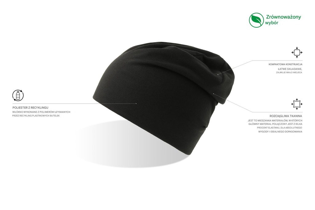 Czapka z recyklingu Flash-S - Black