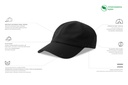 Czapka z recyklingu z daszkiem średnim - Black