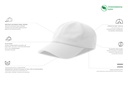 Czapka z recyklingu z daszkiem średnim - White