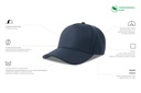 Czapka z recyklingu z zapięciem na rzep - Navy
