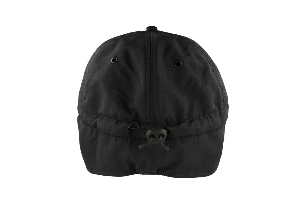 Czapka zimowa z nausznikami z recyklingu - Black