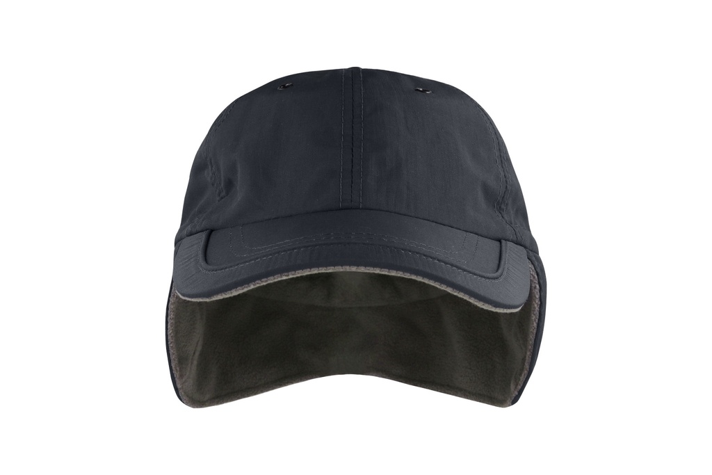 Czapka zimowa z nausznikami z recyklingu - Navy