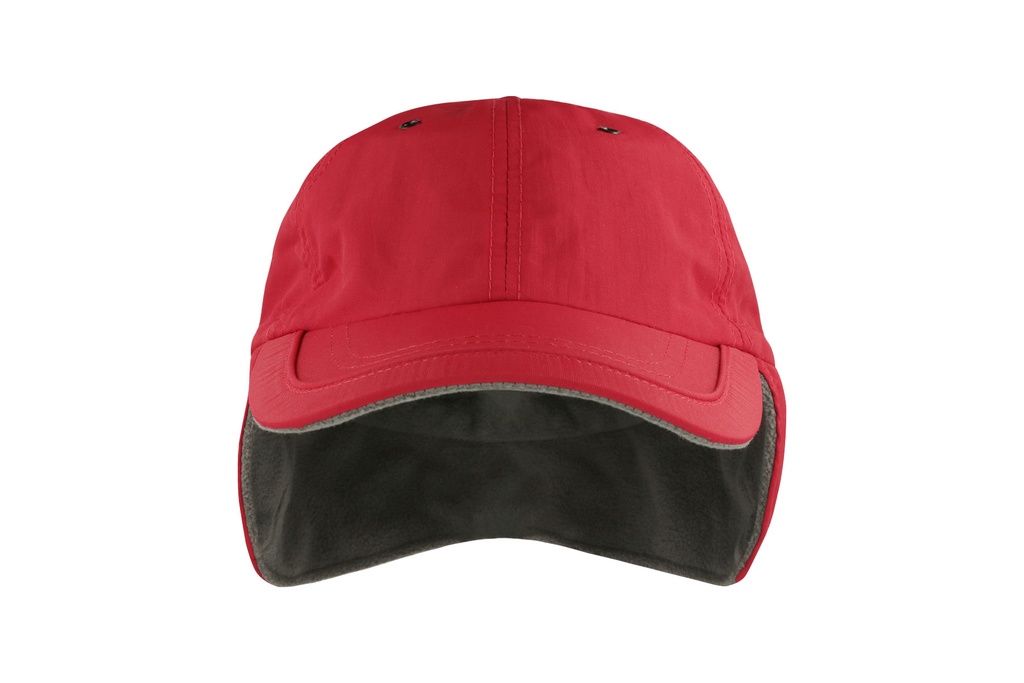 Czapka zimowa z nausznikami z recyklingu - Red