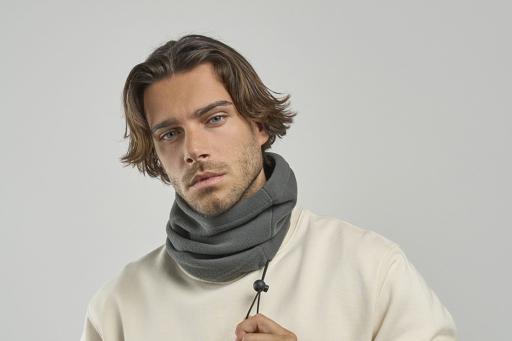 Ocieplacz Polarowy na Szyję z Troczkiem - Dark Grey