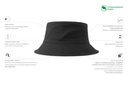 Dwustronna zimowa czapka bucket z polarową podszewką - Black & Dark Grey