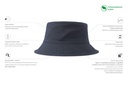 Dwustronna zimowa czapka bucket z polarową podszewką - Navy & Dark Grey