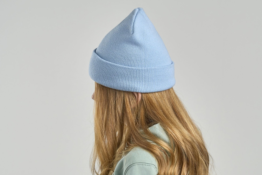 Dziecięca czapka beanie z recyklingu - Light Blue