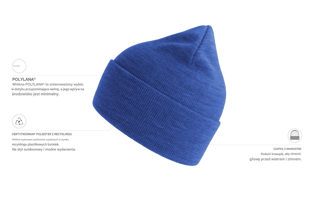 Dwuwarstwowa czapka z recyklingu - Royal