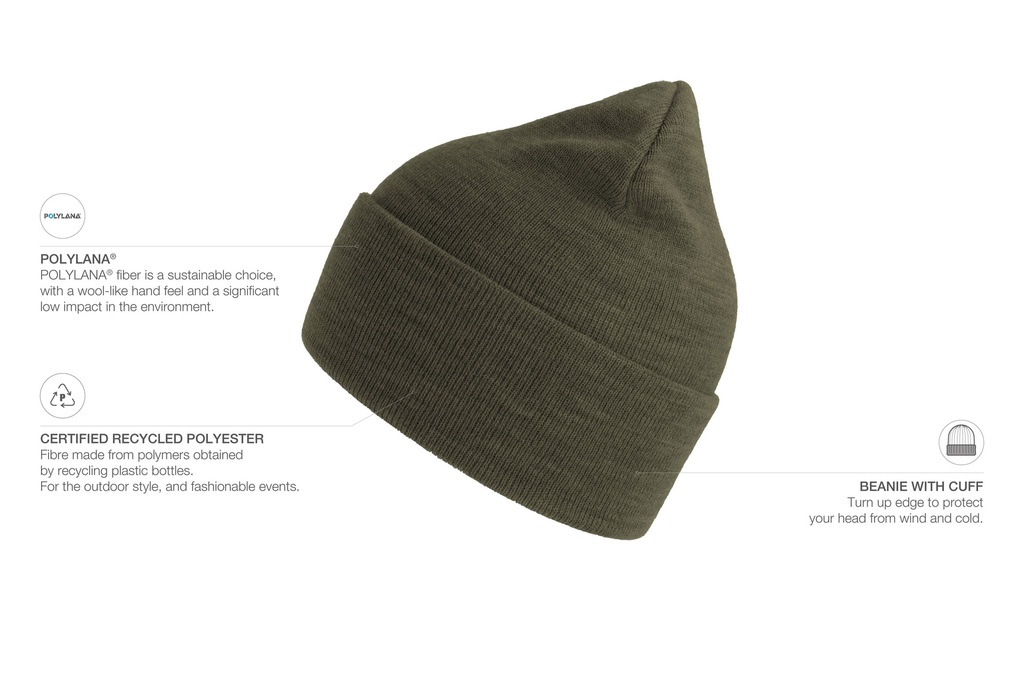 Dwuwarstwowa czapka z recyklingu - Olive