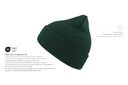 Dwuwarstwowa czapka beanie z wywinięciem - Pine Green