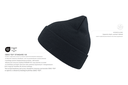Dwuwarstwowa czapka beanie z wywinięciem - Navy