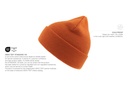 Dwuwarstwowa czapka beanie z wywinięciem - Orange