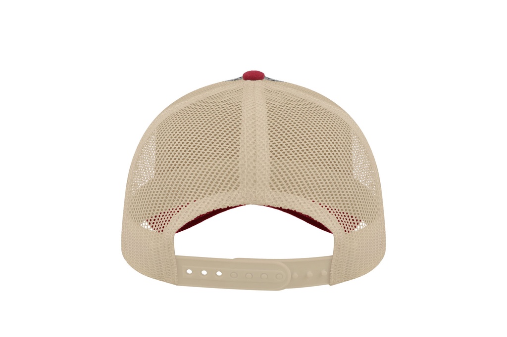 Czapka Trucker z Recyklingu - Navy & Burgundy & Khaki