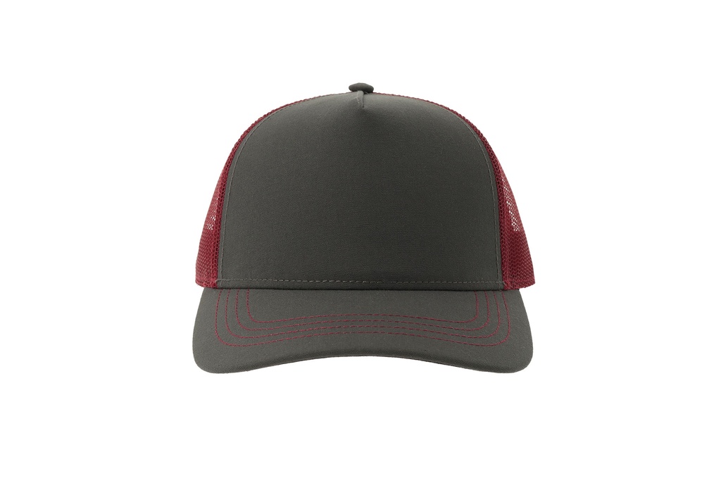 Czapka Trucker z Recyklingu - Dark Grey & Burgundy