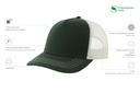 Czapka Trucker z Recyklingu -  Bottle Green & White