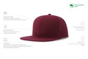 Czapka z płaskim daszkiem z recyklingu - Cardinal Red
