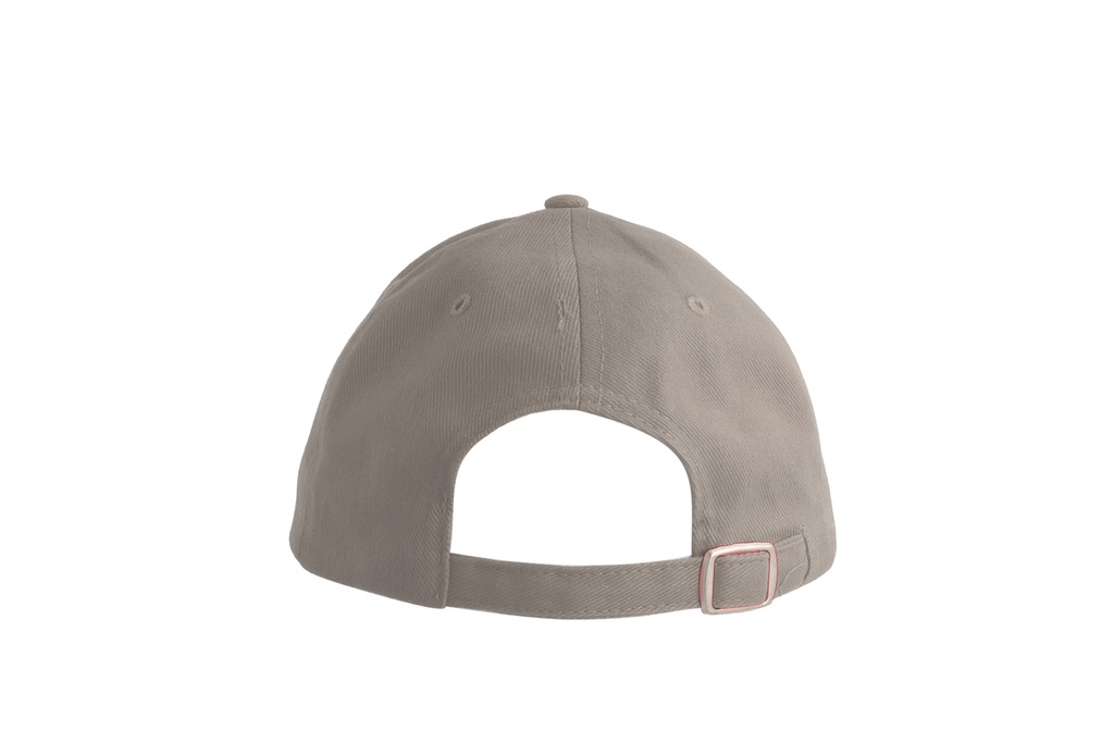 Czapka bawełniana 6-panelowa z zakrzywionym daszkiem - Grey & White