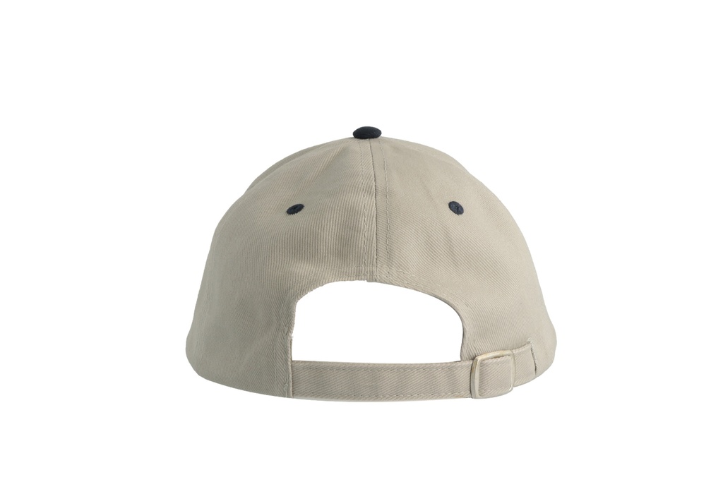 Czapka bawełniana 6-panelowa z zakrzywionym daszkiem - Grey & Navy