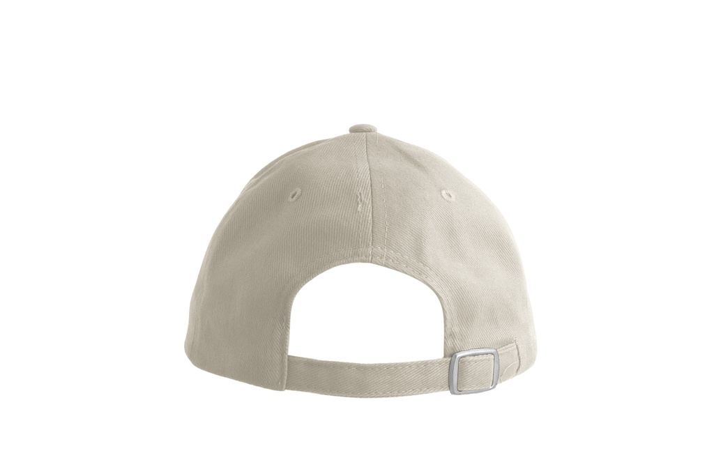 Czapka bawełniana 6-panelowa z zakrzywionym daszkiem - Light Grey & White