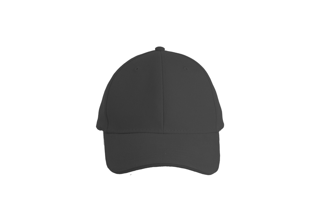 Czapka bawełniana 6-panelowa z zakrzywionym daszkiem - Black