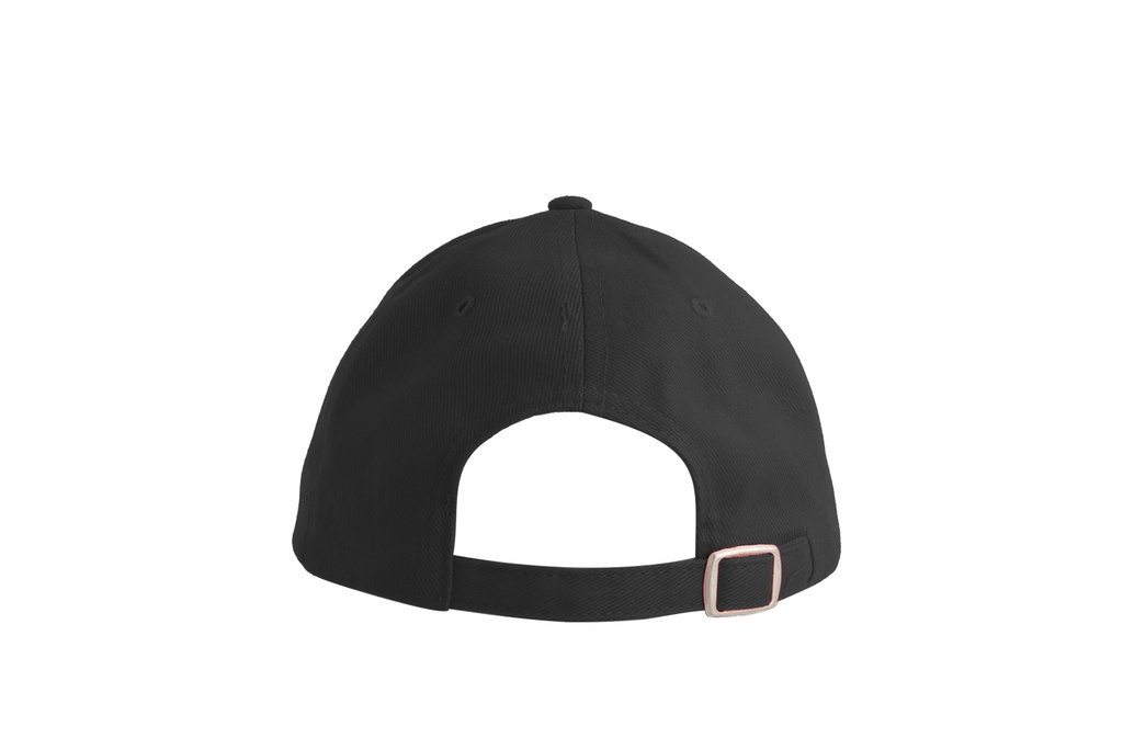 Czapka bawełniana 6-panelowa z zakrzywionym daszkiem - Black & White