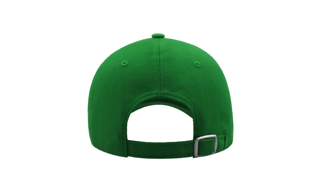 Czapka bawełniana 6-panelowa z zakrzywionym daszkiem - Green & White