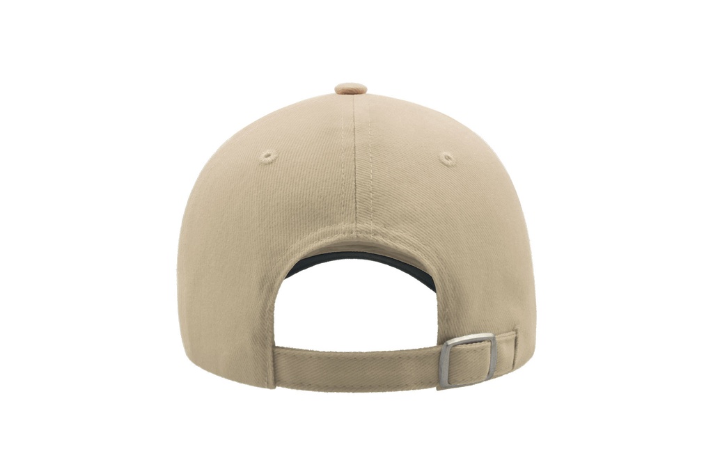 Czapka bawełniana 6-panelowa z zakrzywionym daszkiem - Natural & Navy