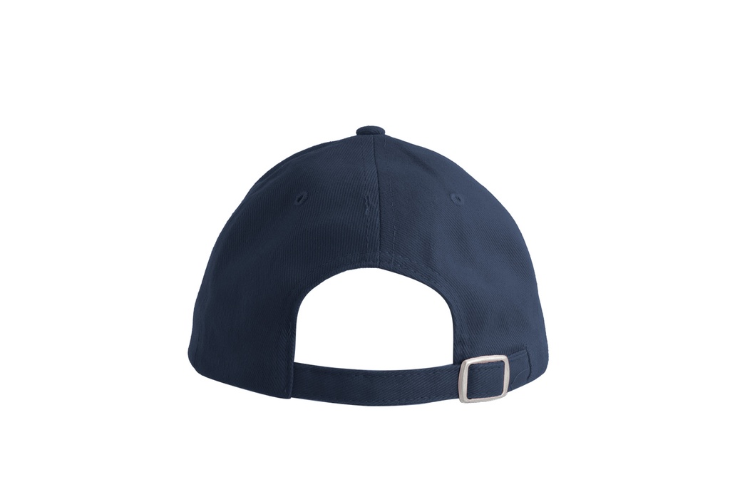 Czapka bawełniana 6-panelowa z zakrzywionym daszkiem - Navy & White