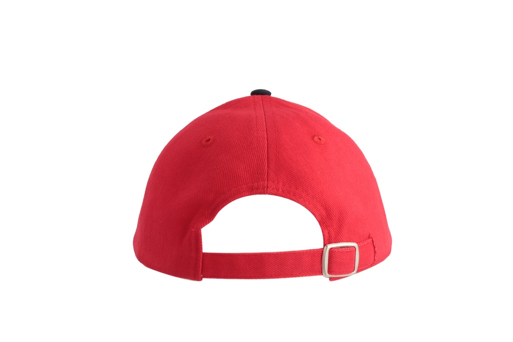 Czapka bawełniana 6-panelowa z zakrzywionym daszkiem - Red & Navy