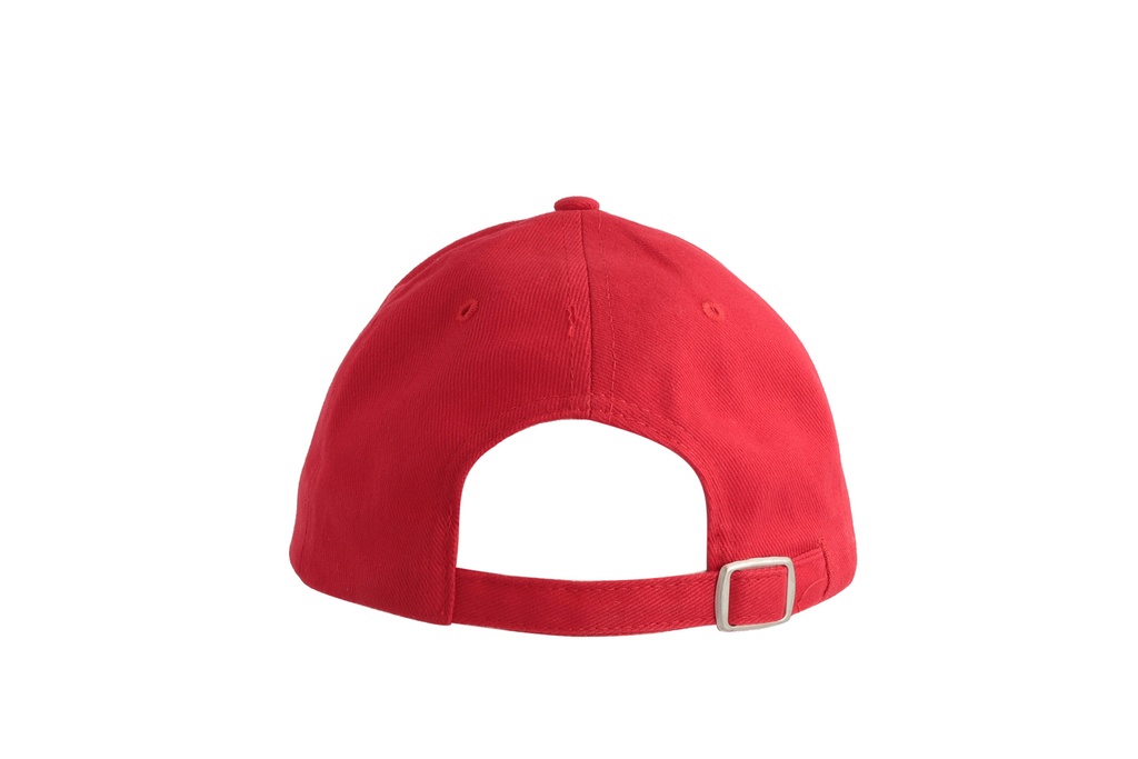 Czapka bawełniana 6-panelowa z zakrzywionym daszkiem - Red & White