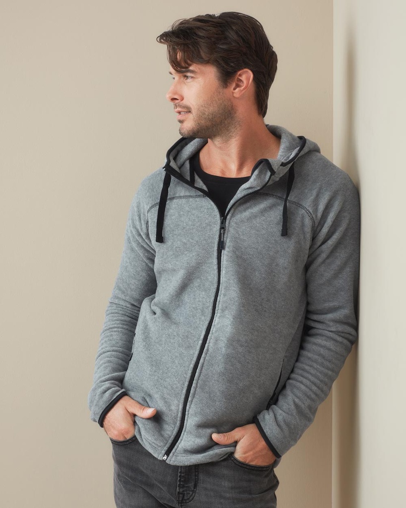 Bluza Power Fleece z kapturem - Grey Heather