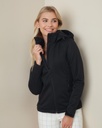 Damska kurtka softshell slim z odpinanym kapturem - Black Opal