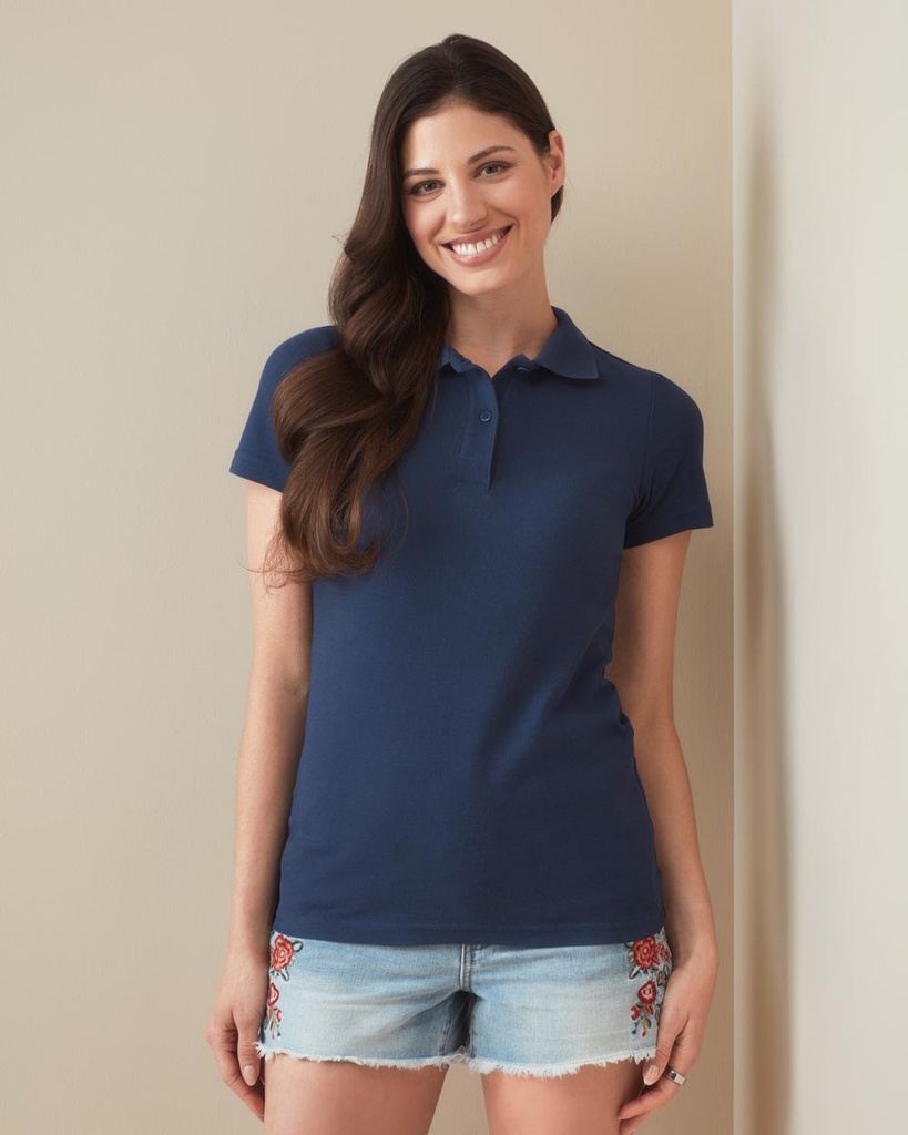 Damska koszulka polo klasyczna - Light Blue