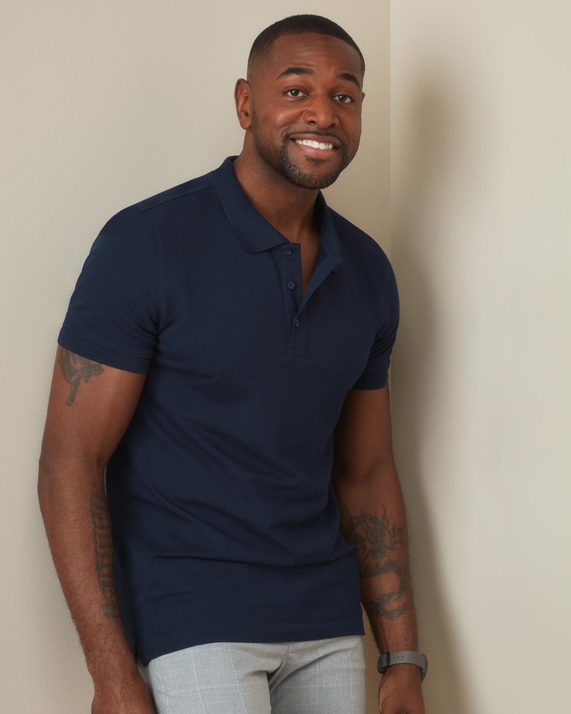 Koszulka Polo Stretch z krótkim rękawem - Navy Blue