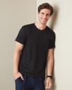 Koszulka Regular z Miękkiej Tkaniny - Black Opal