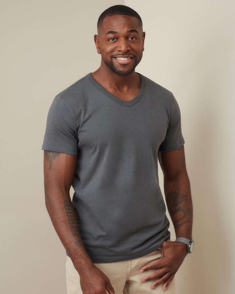 T-shirt klasyczny V-neck - Black Opal