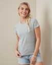 T-shirt damski slim z bawełny organicznej - Black Opal