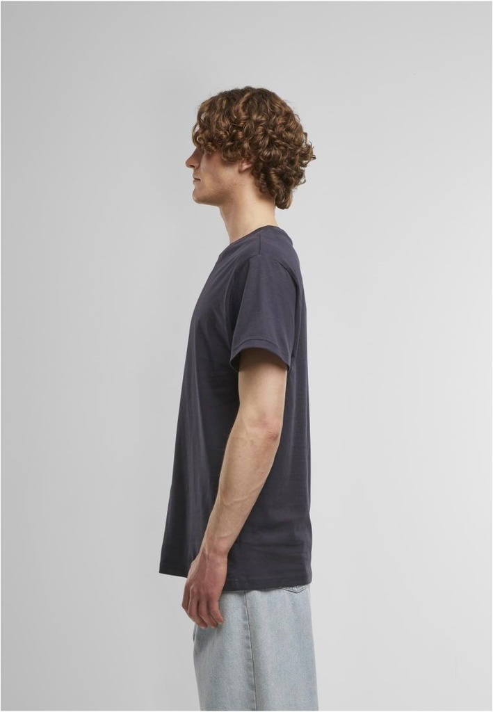 T-Shirt Slim z Okrągłym Dekoltem - Navy2