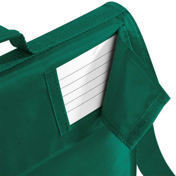 Torba szkolna na ramię z odblaskiem - Bottle Green