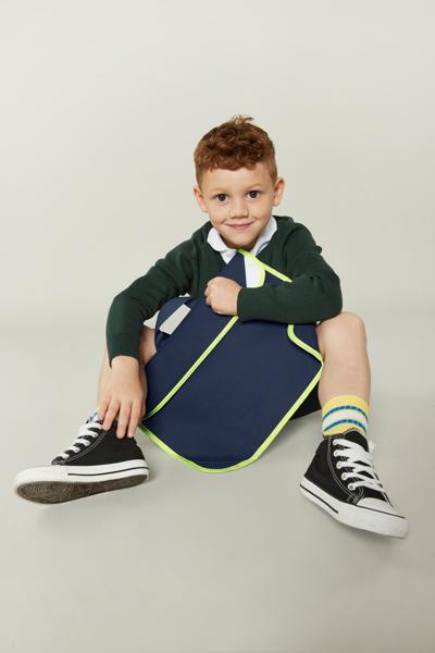 Torba szkolna z odblaskiem 4L - French Navy