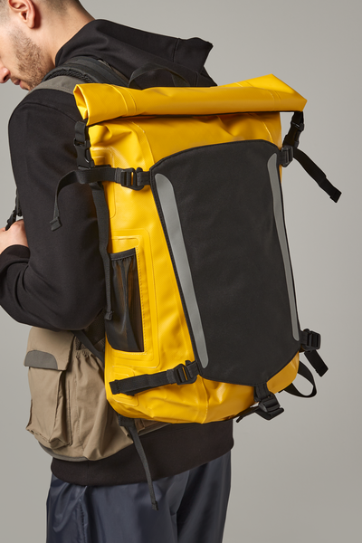 Wodoodporny plecak 25L ze zwijaną pokrywą - Yellow & Black