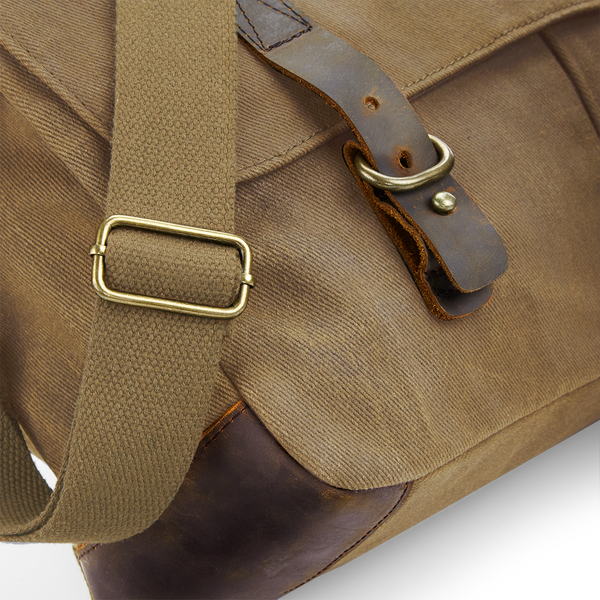 Torba Messenger z Woskowanego Płótna - Desert Sand