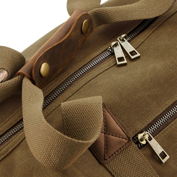 Torba weekendowa z woskowanej bawełny - Olive Green