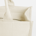 Duża torba twillowa 20L z kieszenią - Natural & Black