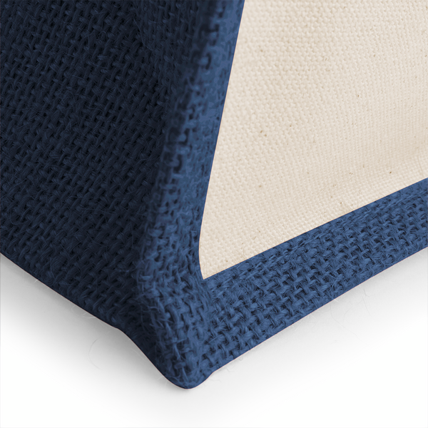 Torba midi z juty i bawełny - Navy