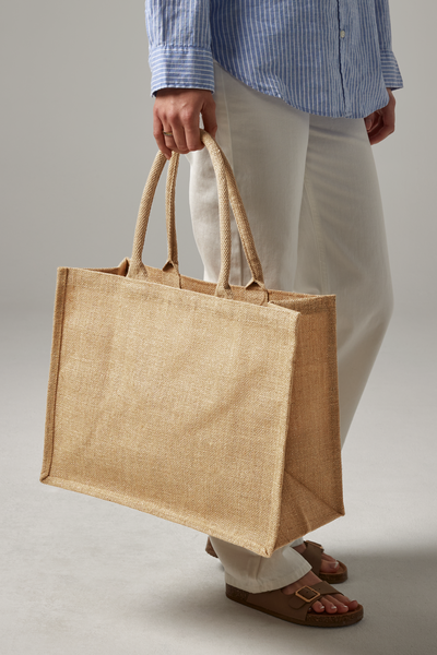 Torba jutowa z metalizowaną nicią - Natural Gold