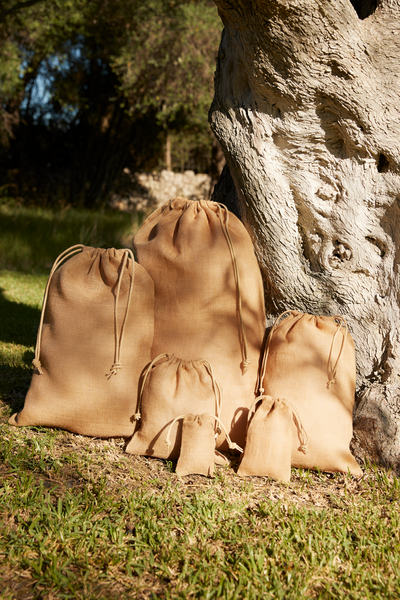 Worek jutowy ze ściągaczem - Natural