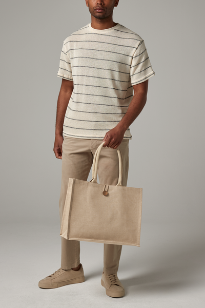 Torba zakupowa z juty i bawełny - Natural
