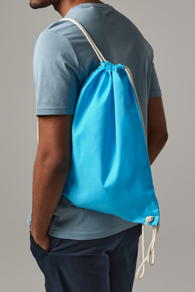 Worek bawełniany 12L ze sznurkiem - Surf Blue